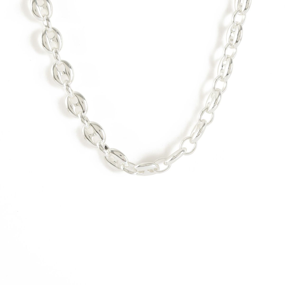 AMPHORA - Collar brooklyn plateado