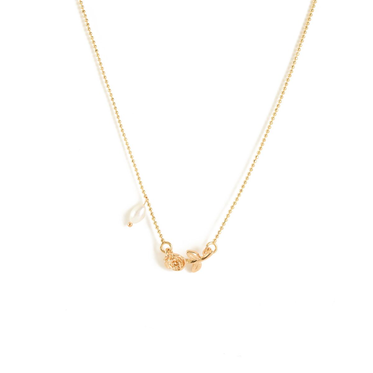 AMPHORA - Collar rose dorado