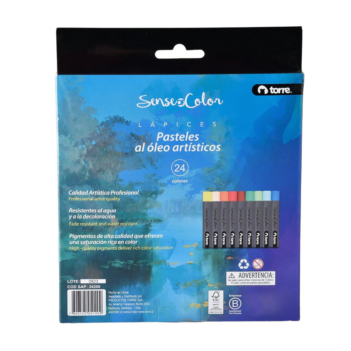 TORRE - PASTELES AL ÓLEO ART 24 COLORES Sense of color
