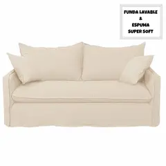 HORIZONTE URBANO - SOFA 3 CUERPOS, BEIGE CLARO AMANDA