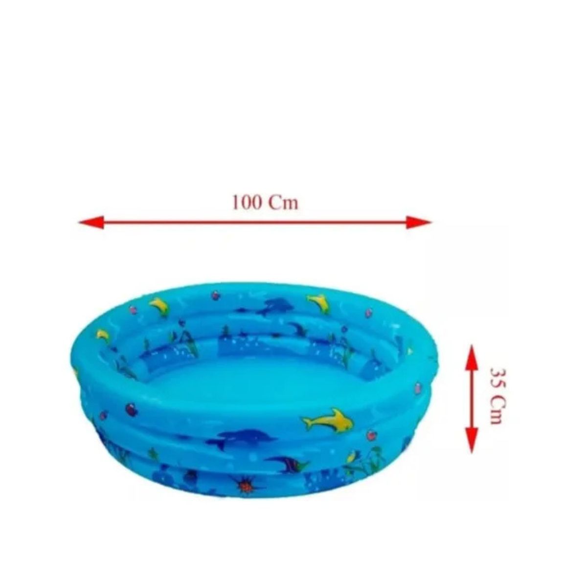GENERICO - Piscina Inflable Plástico Para Niños 3 Anillos 100cms