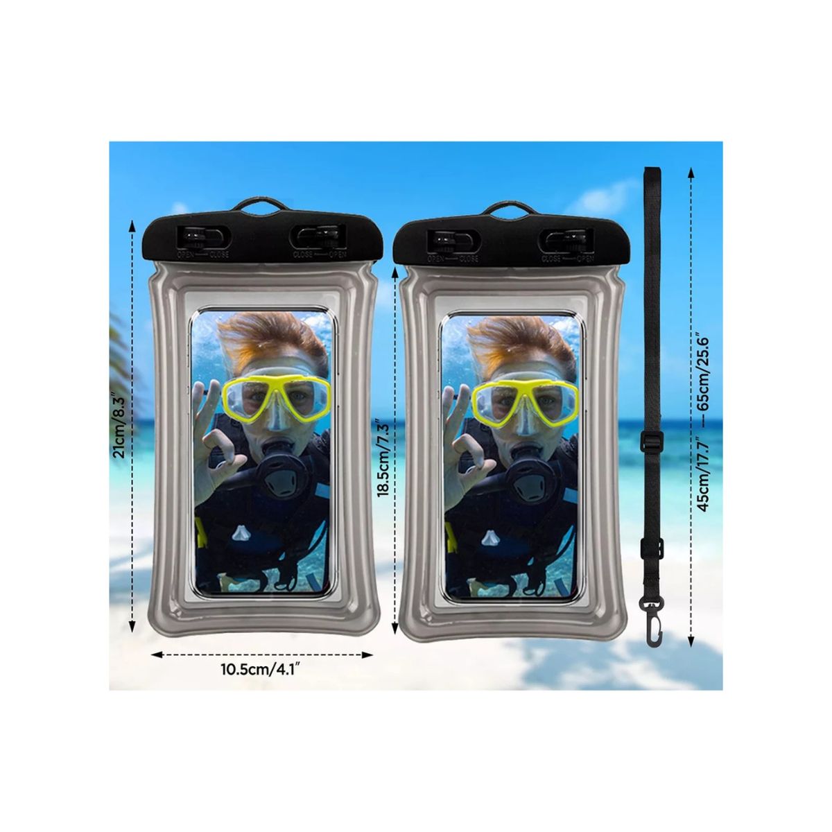 GENERICO - Funda Protectora Celular Impermeable Sumergible Carcasa