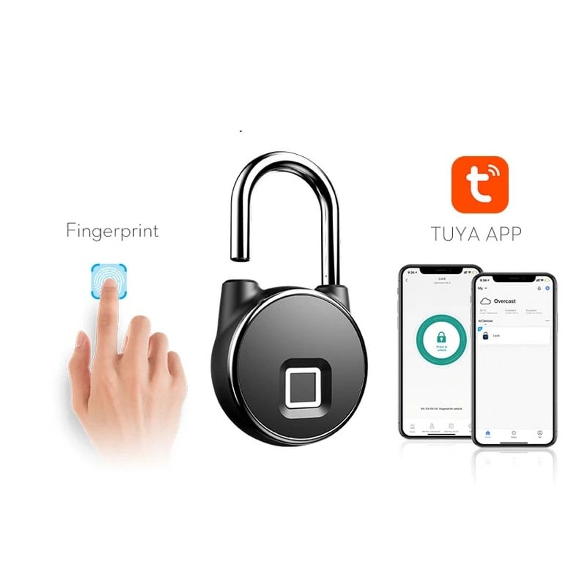 GENERICO - Candado tuya Smartlife con Huella digital