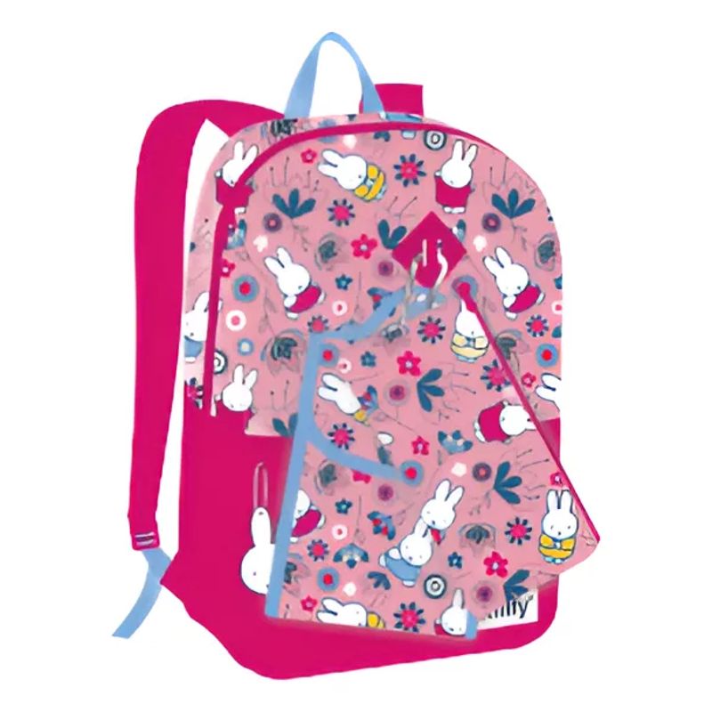 YADATEX - Mochila Lonchera Estuchera Miffy Cole Reforzada Rosa Niñas