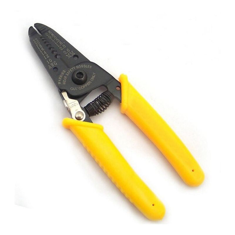 GEN - Alicate Pela Cables Y Corta Herramienta Pinza Deschaquetador - Amarillo