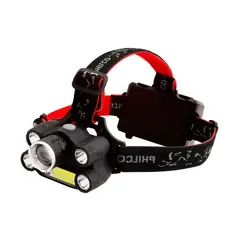 PHILCO - Linterna de Cabeza Profesional Recargable Con Zoom 59135 - Negro