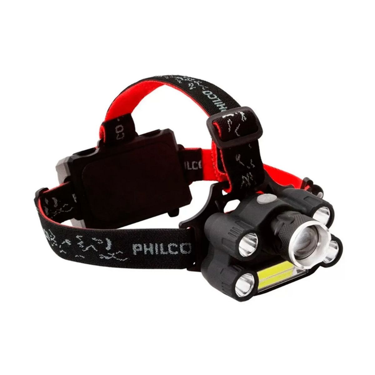 PHILCO - Linterna de Cabeza Profesional Recargable Con Zoom 59135 - Negro