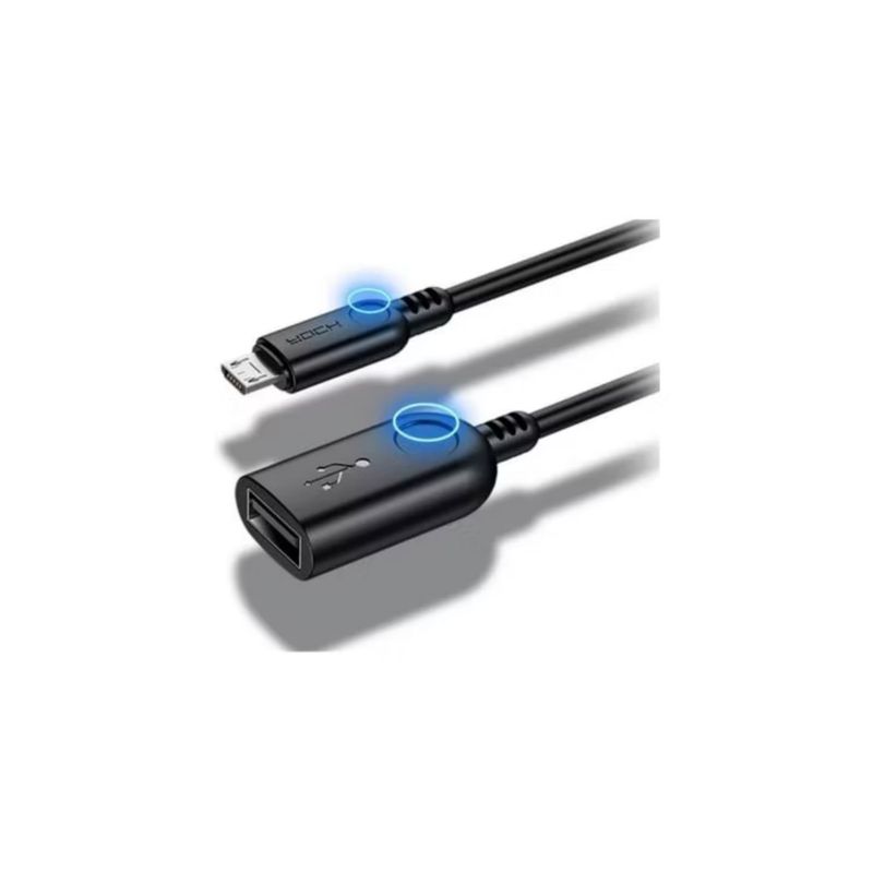 ROCK - Cable De Datos OTG Micro USB A USB  Hembra 2.0 Rock Rcb0604 - Negro