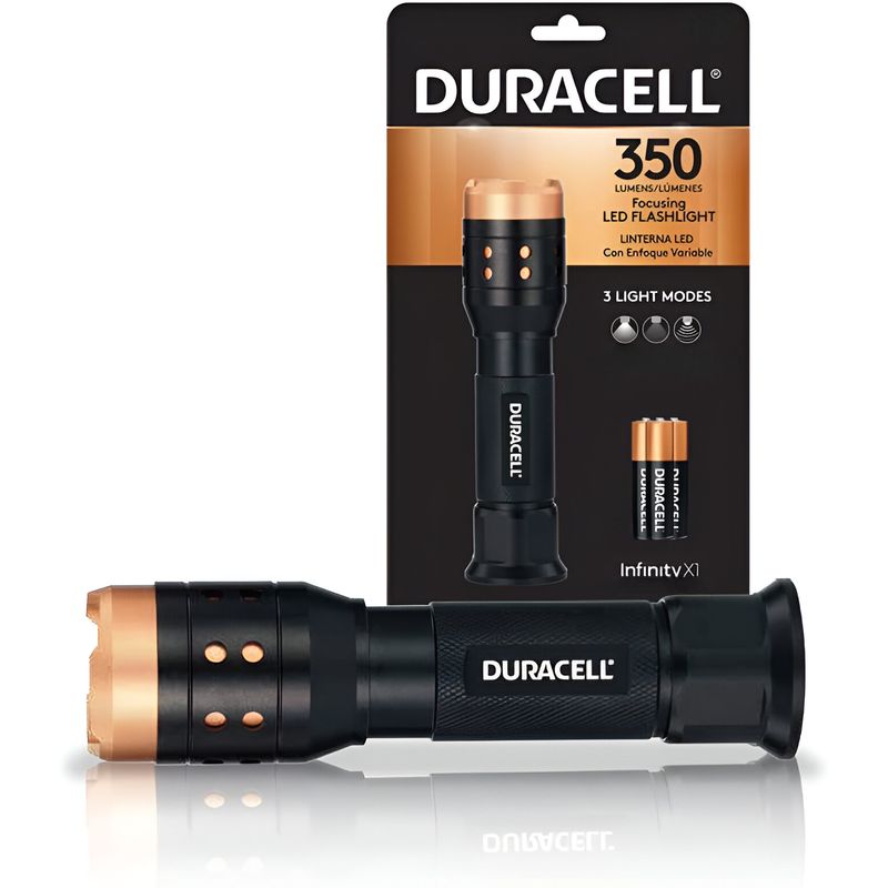 DURACELL - Linterna Duracell Focusing Infinity X1 de 350 Lumenes LED - Negro