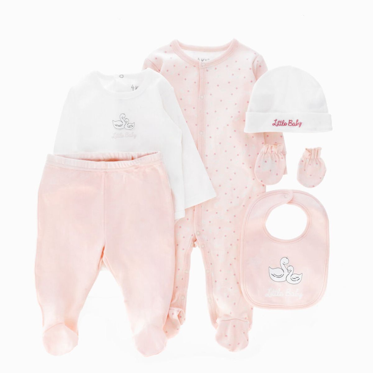 4KIDS - Ajuar recién nacida de 6 piezas ROSADO 4 Kids