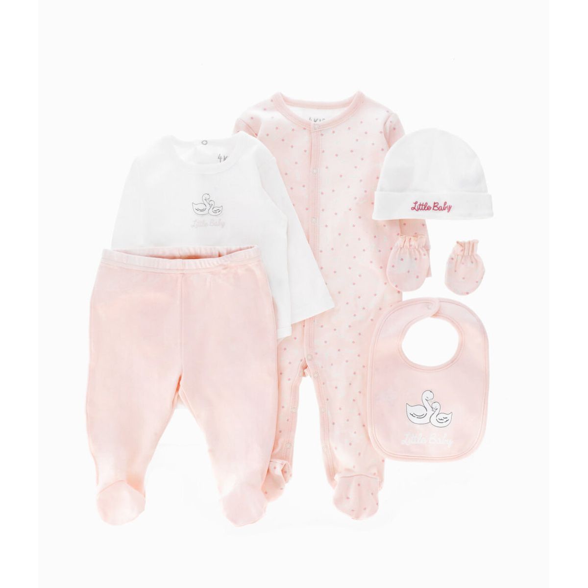 4KIDS - Ajuar recién nacida de 6 piezas ROSADO 4 Kids