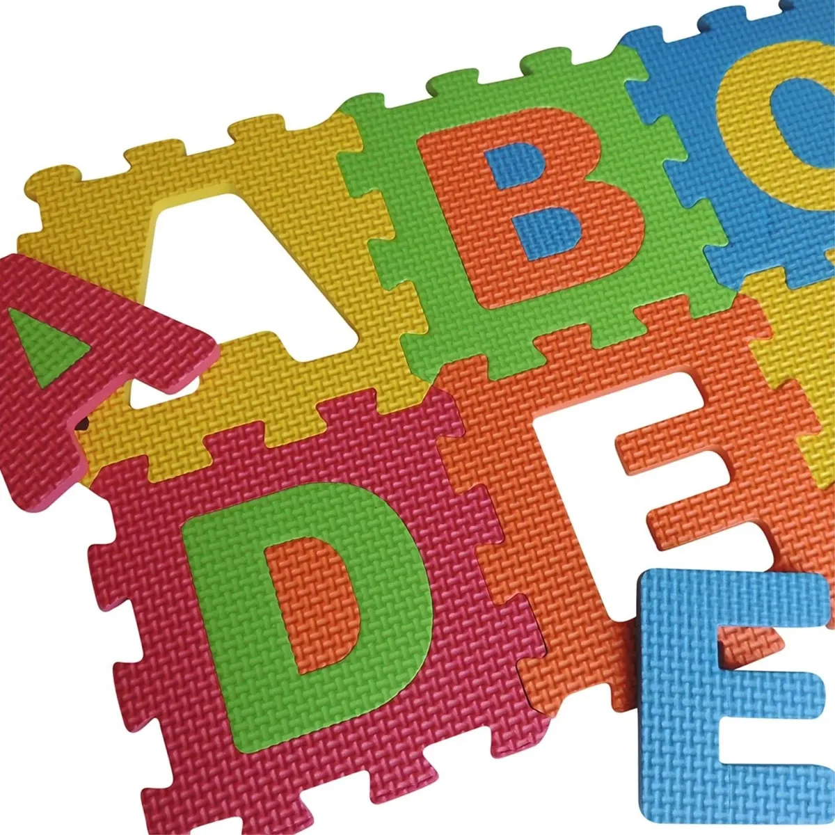 OEM - Alfombra Puzzle De Goma Eva Letras 10 Piezas Multicolor