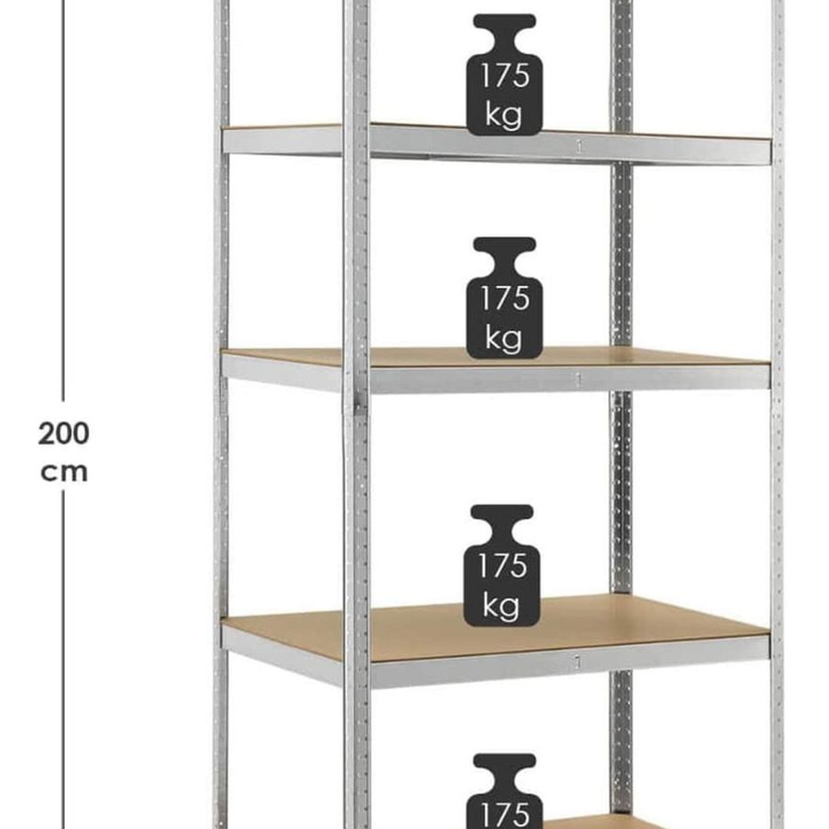 IMPORTCLICK - Estante Multifuncional Metal Armable 180x90x40 CM - Plateado