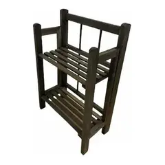 IMPORTCLICK - Estante Organizador Madera Librero 2 Niveles 46x31x15 CM Caoba