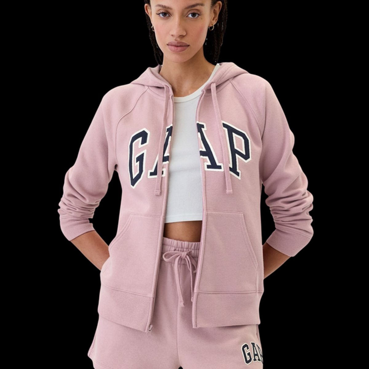 GAP - Polerón Logo Con Cierre Rosado