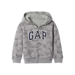 GAP - Polerón Logo Con Cierre Hombre Gris
