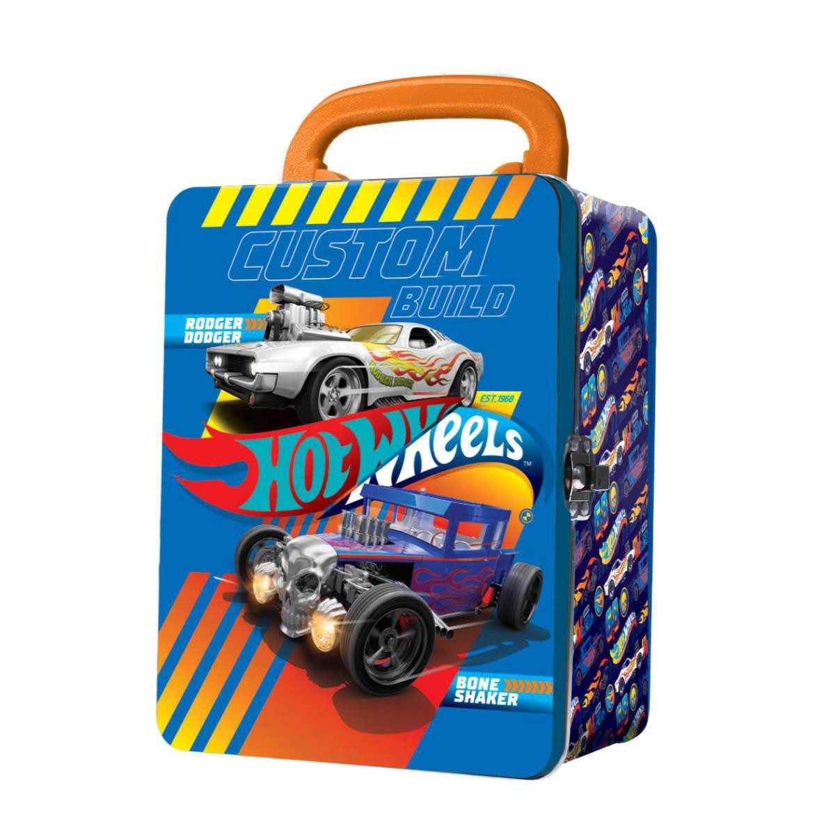 HOT WHEELS - Caja metálica Hot Wheels colección para 18 autos - B