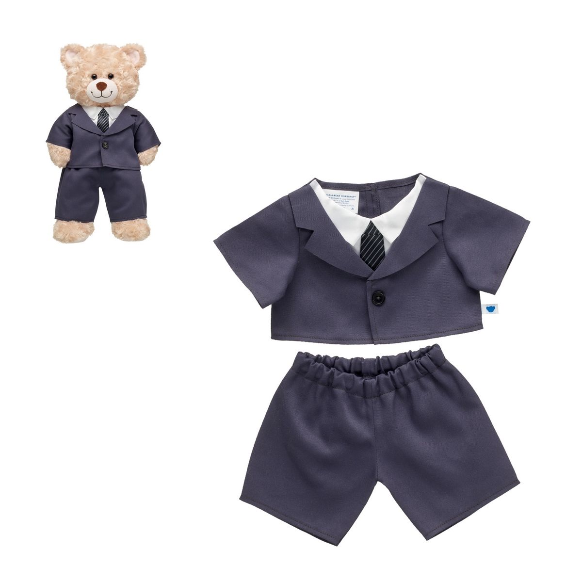 BUILD A BEAR - Traje de negocios Build a Bear gris clásico