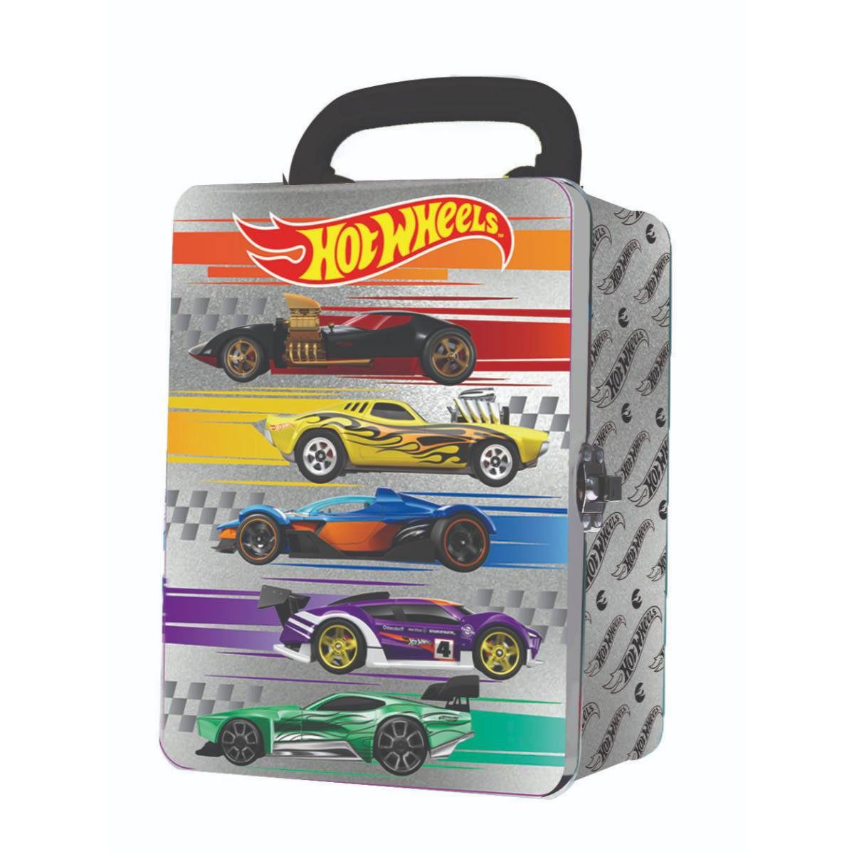HOT WHEELS - Caja metálica Hot Wheels colección para 18 autos - A
