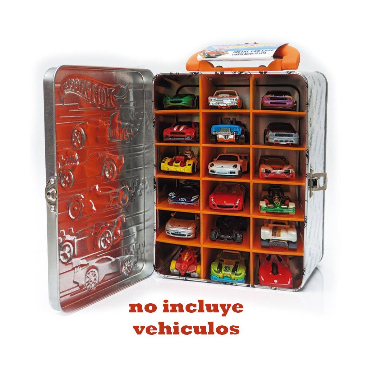HOT WHEELS - Caja metálica Hot Wheels colección para 18 autos - A