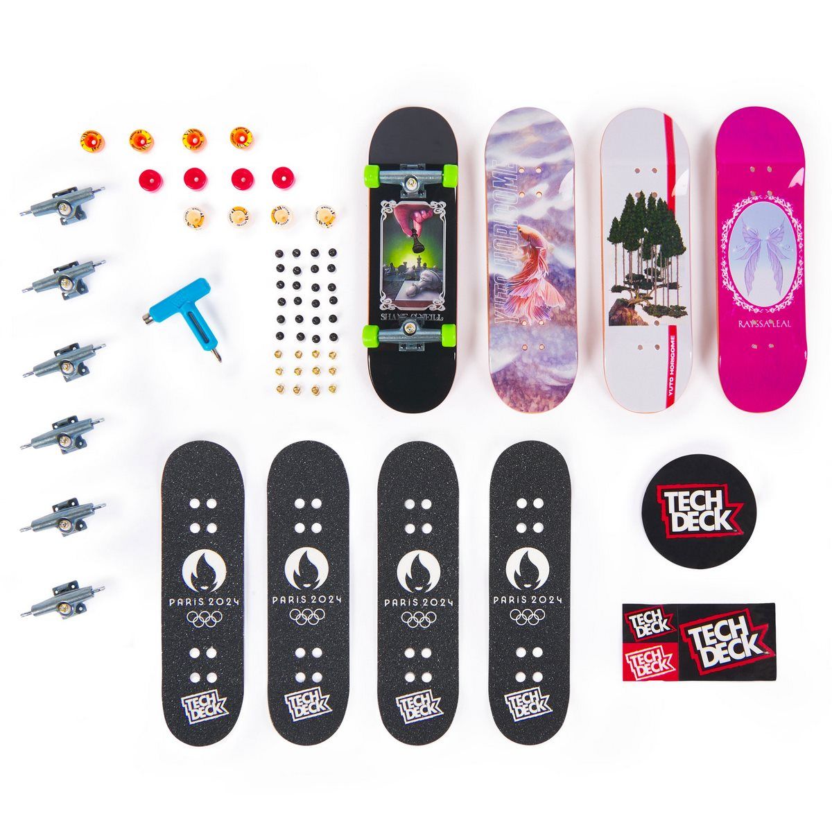 ANSALDO - Mini skate Tech Deck pack 4 Yuto Horigome París 2024