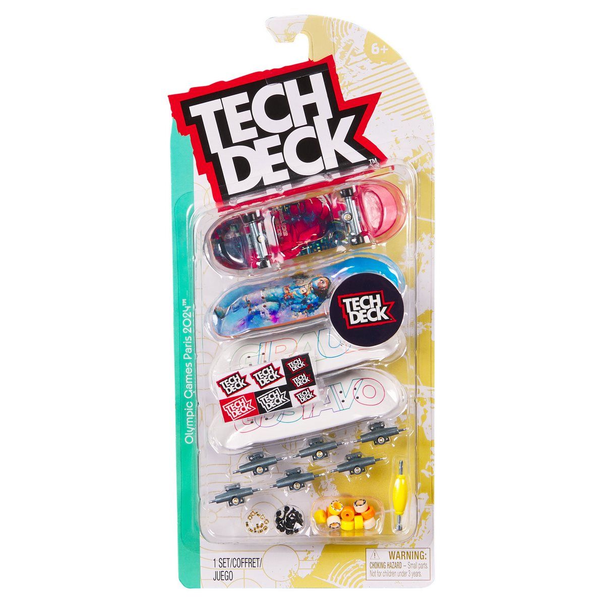ANSALDO - Mini skate Tech Deck pack 4 Felipe Gustavo Paris 2024