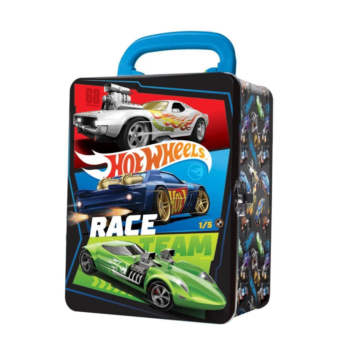 HOT WHEELS - Caja metálica Hot Wheels colección para 18 autos - C