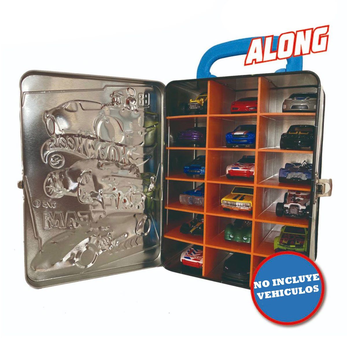 HOT WHEELS - Caja metálica Hot Wheels colección para 18 autos - C