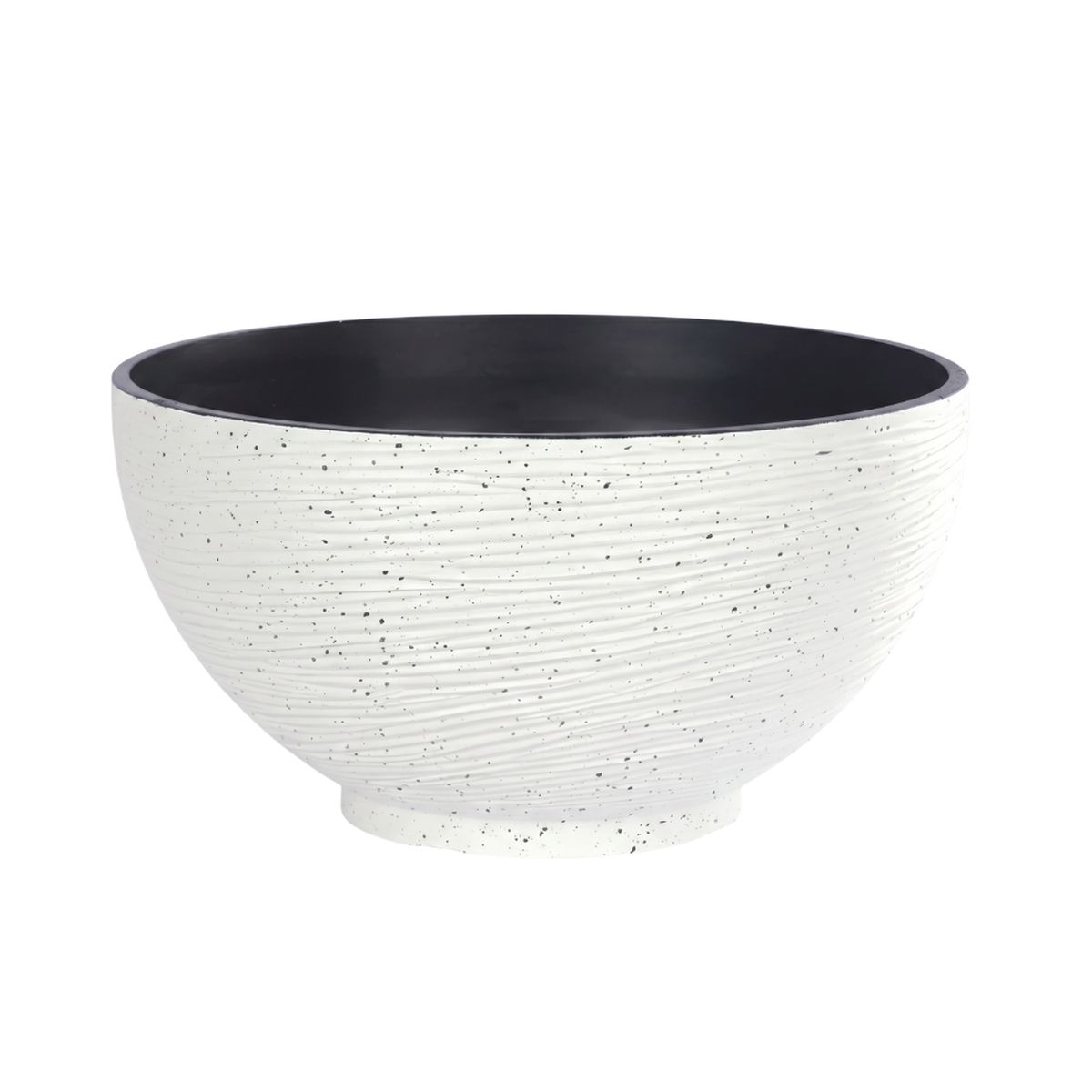Macetero Plastico Semi Esfera Premium Diseño a Rayas S - Blanco, marca GENERICO - Foto Principal