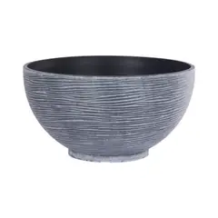 GENERICO - Macetero Plastico Semi Esfera Premium Diseño a Rayas S - Azul