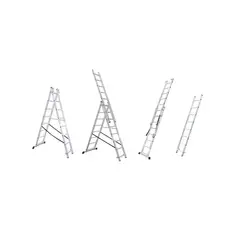 BOLTON - Escalera de Aluminio Combinada con 3 Cuerpos de 12 peldaños 757 Metros