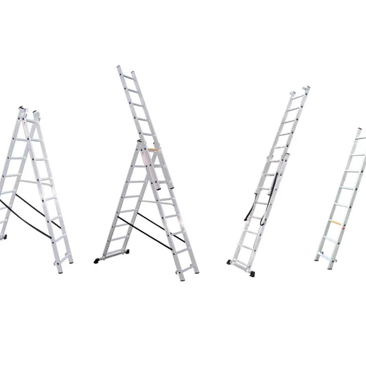 BOLTON - Escalera Bolton de Aluminio Combinada con 3 Cuerpos de 9 Peldaños 384 - 570 Metros