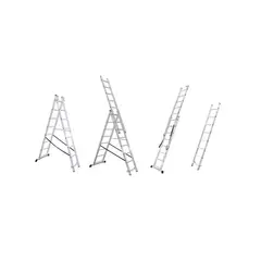 BOLTON - Escalera de Aluminio Combinada con 3 Cuerpos de 9 Peldaños 384 - 570 Metros