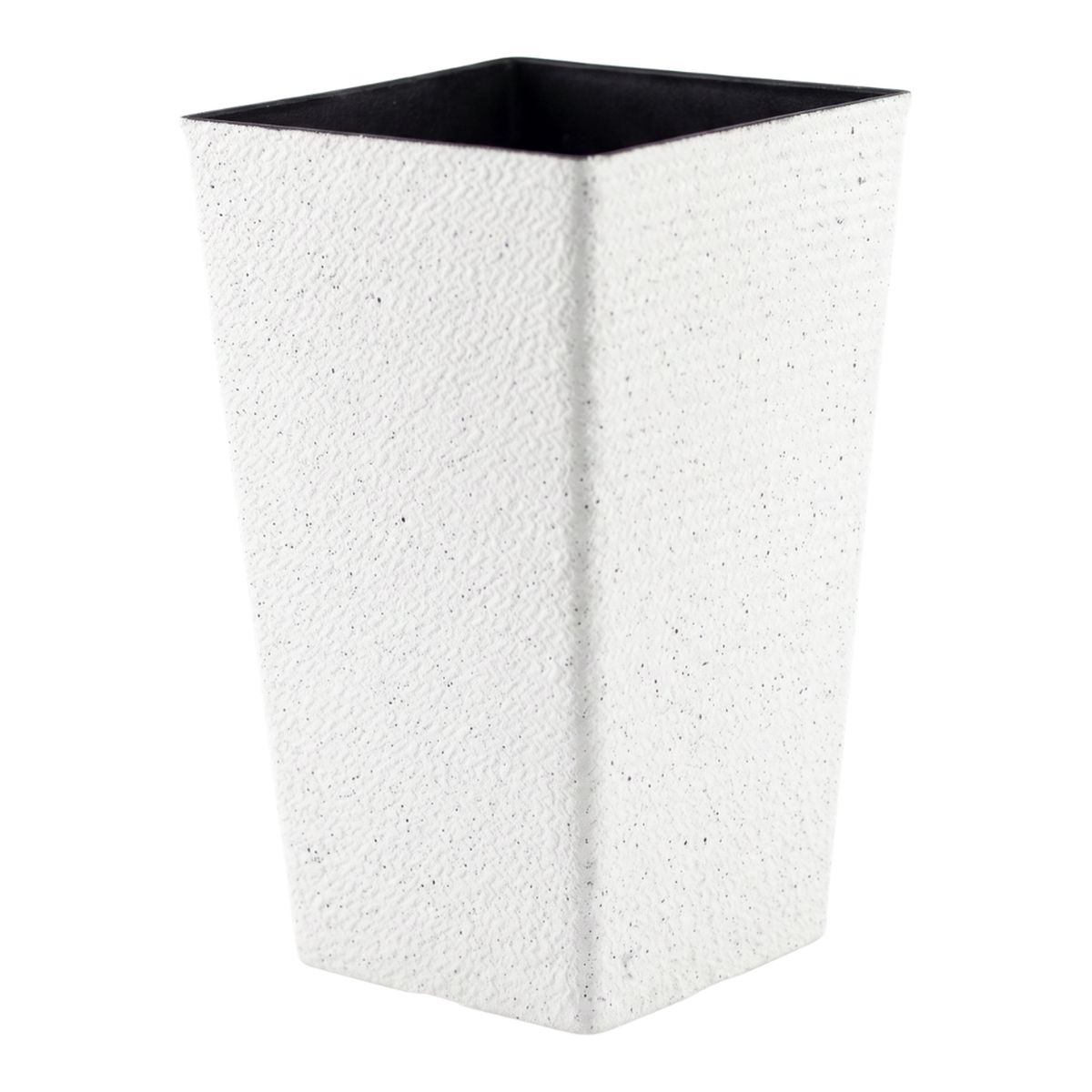 GENERICO - Macetero Plastico Alargado Premium Base Cuadrada Conica - Blanco