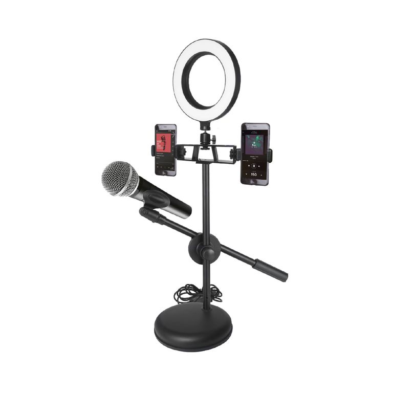 Soporte Para Microfono Y Celular Con Aro Led - SC
