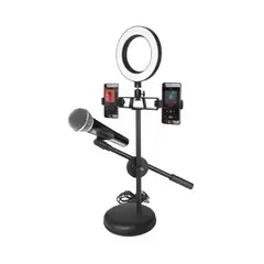 DBLUE - Soporte Para Micrófono Y Celular Con Aro Led - SC