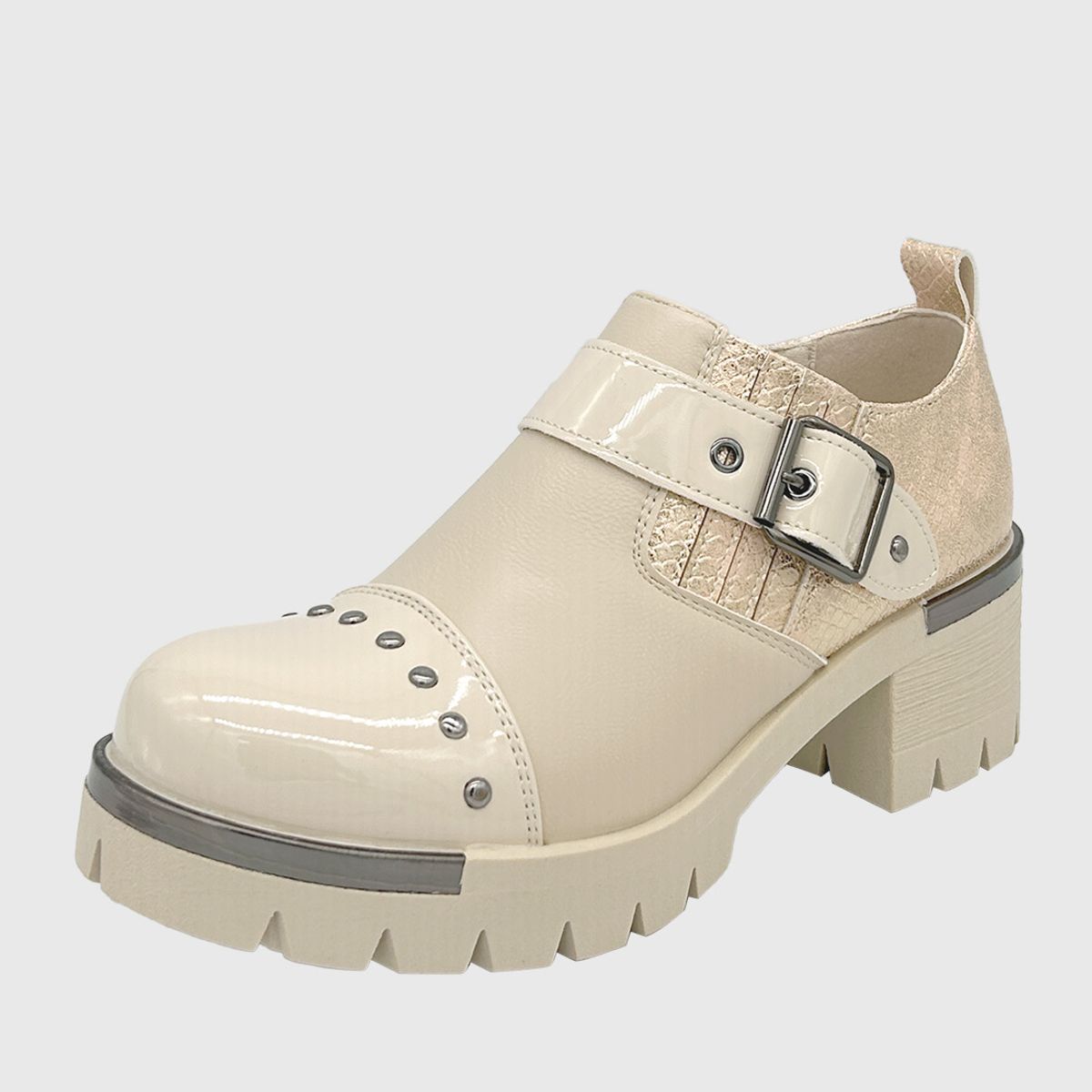 DINASTELLA - Botín de caña baja, elástico y con correa con hebilla en