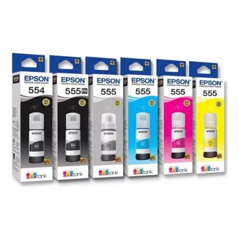 EPSON - Botellas de Tintas Epson 554-555 Original Pack