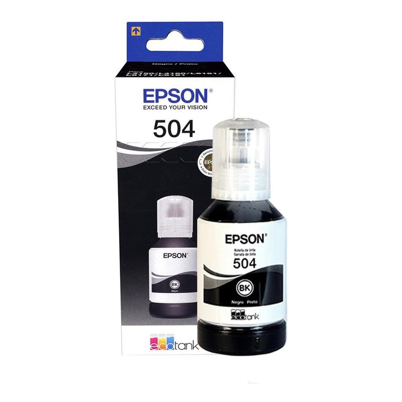 EPSON - Botella De Tinta Epson 504 Negro Original Negro