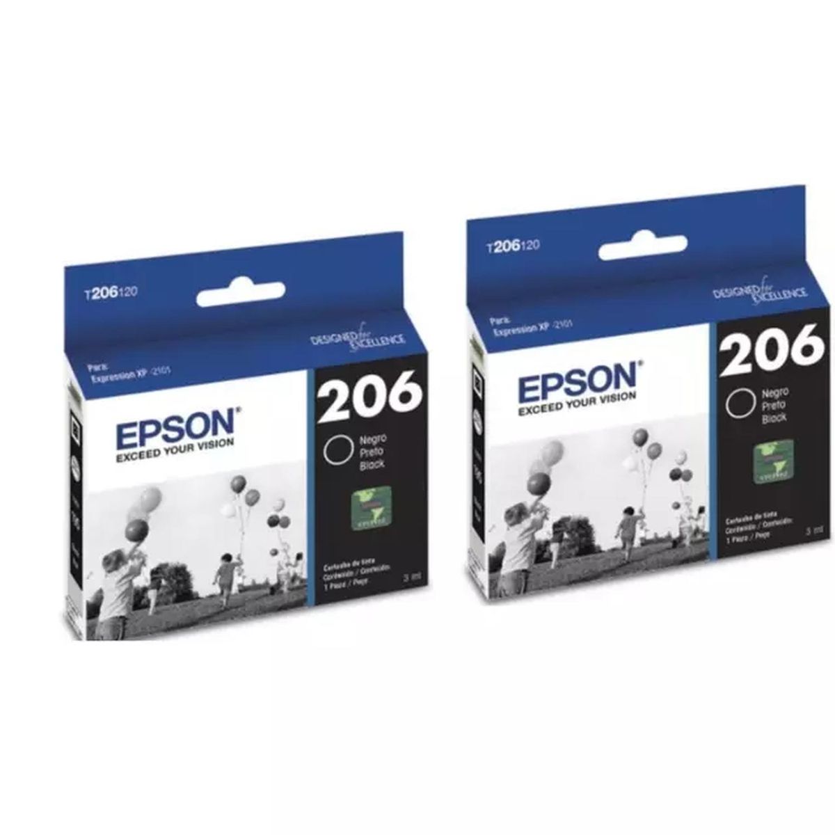 EPSON - Cartuchos de Tinta Epson 206 Negro Original Pack