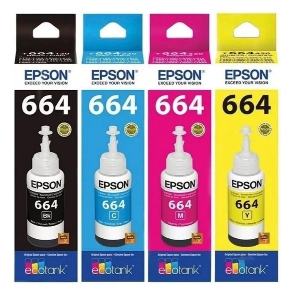 EPSON - Botellas de Tintas Epson 664 Original Pack