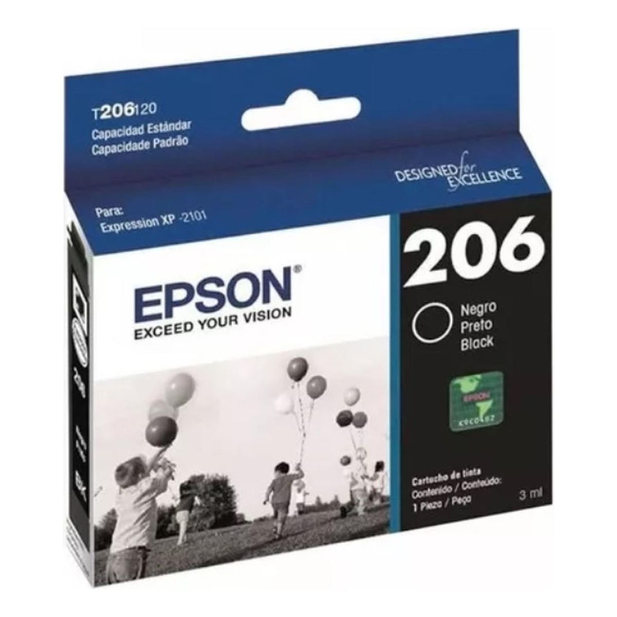EPSON - Cartucho de Tinta Epson 206 Negro Original