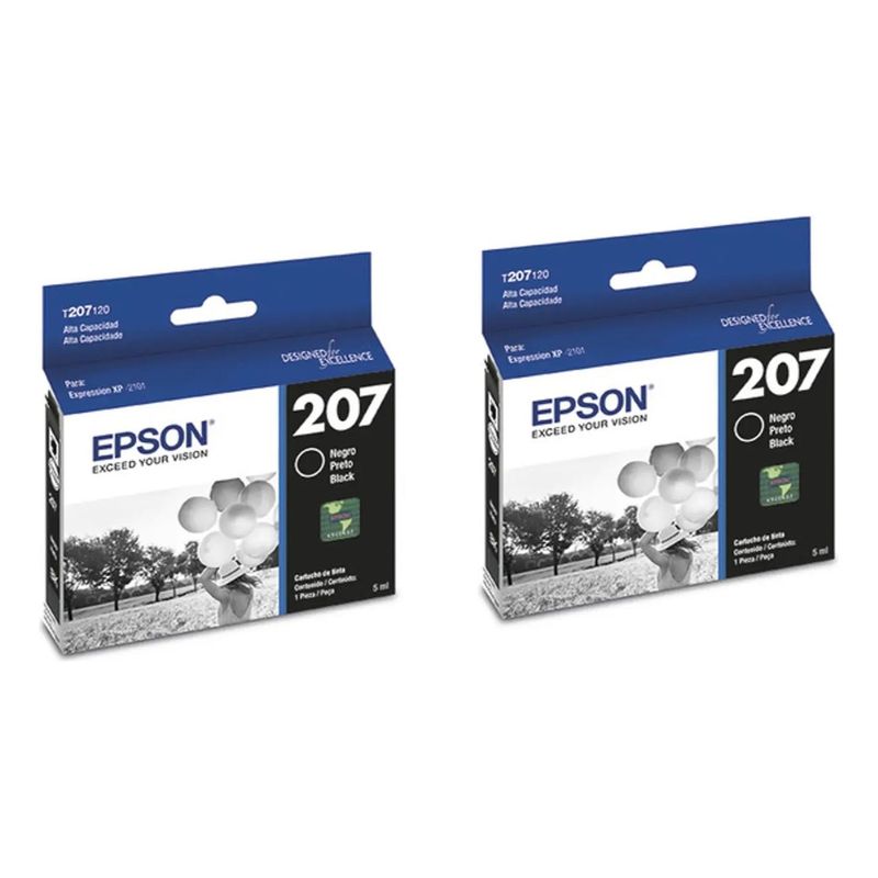 EPSON - Pack 2 Cartuchos Epson 207 Negro Original