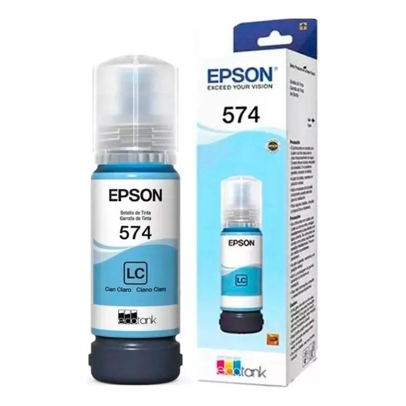 EPSON - Botella De Tinta Epson 574 Cyan Light Original Cyan Light