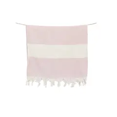 TURKUAZ - Manta turca de algodón Mármara Rosa claro 1 x 1,75 m