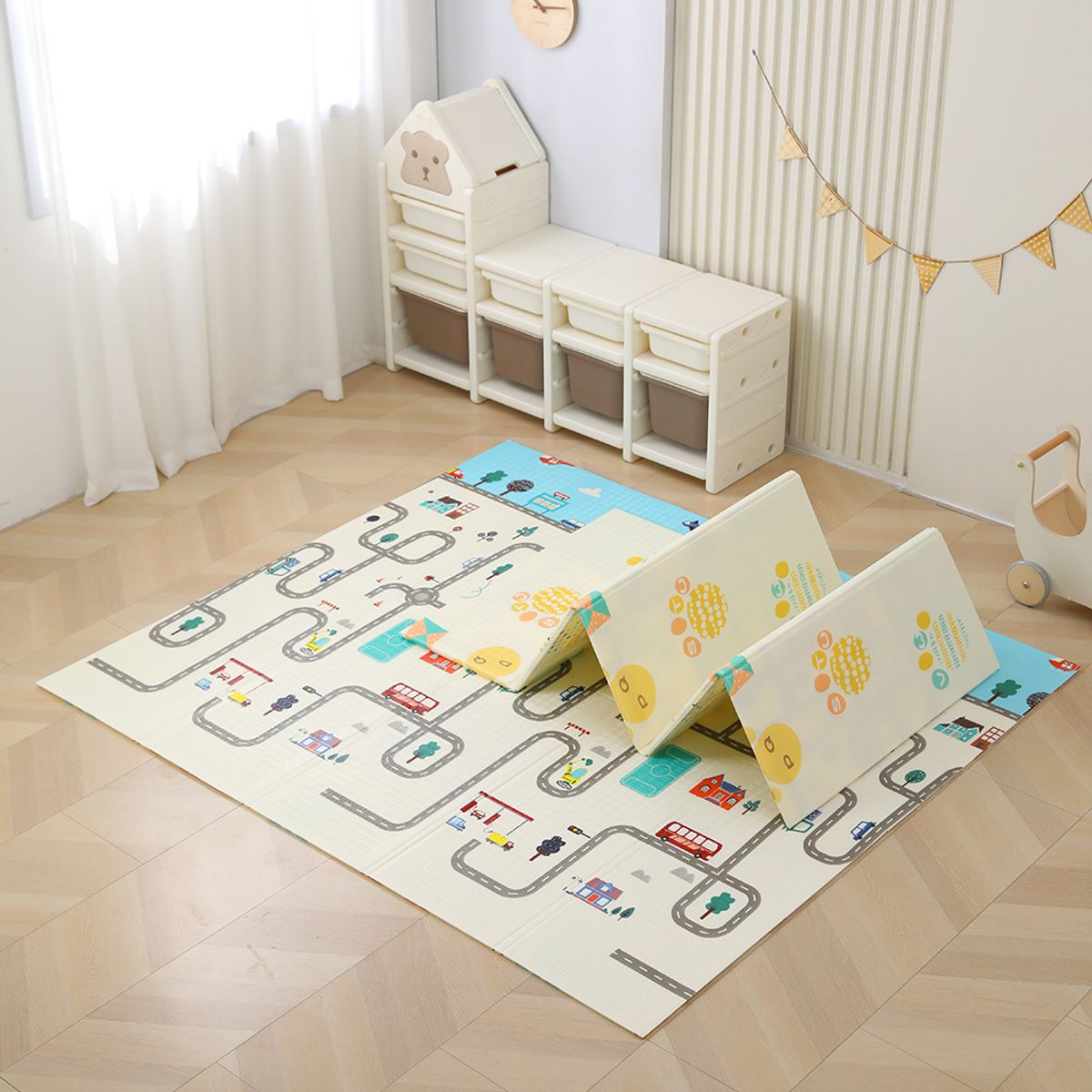 HOMER OUTDOOR - Alfombra Antigolpes Plegable Para Niñas Bebes 180cmx120cmab