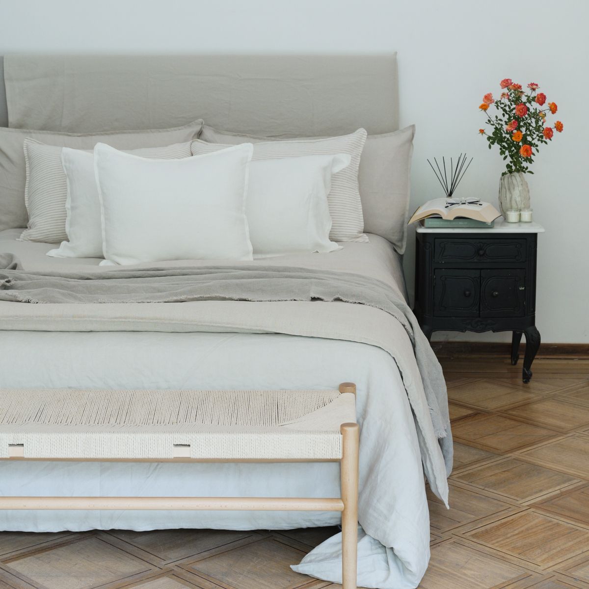 NATURALINO - Funda Cojín Andes Blanco 340- Naturalino