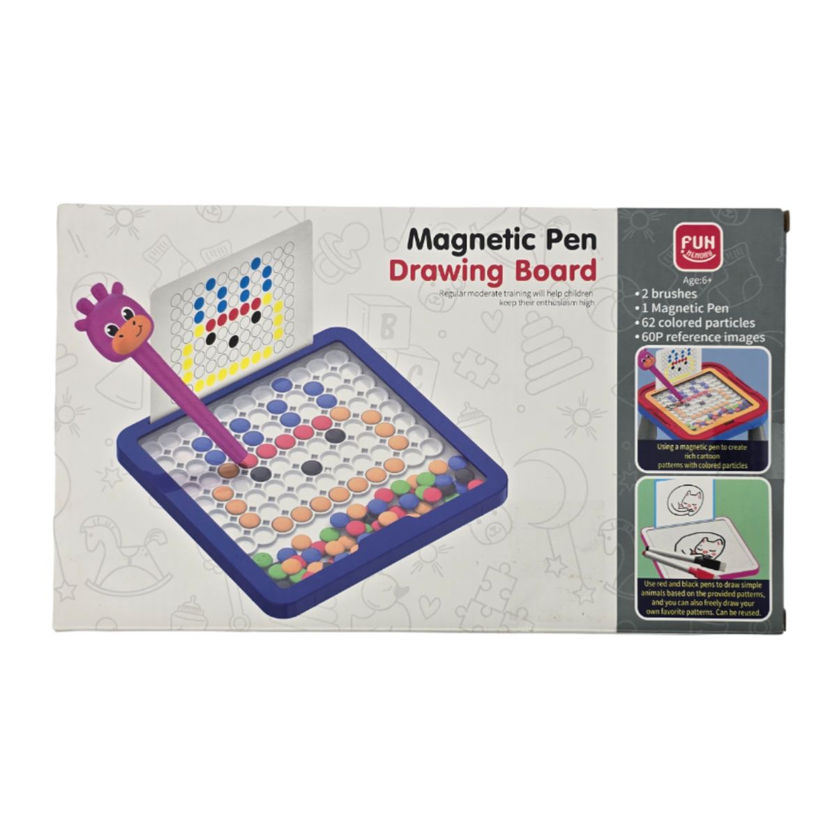 GENERICO - Pizarra Magica De Dibujo Magnetico Para Niños Didacticos - Amarillo