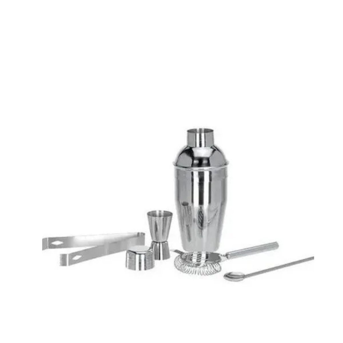 GENERICO - Set Coctelera 5 Piezas De Acero Inoxidable Tragos Cocteles