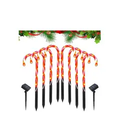 GENERICO - Baston 6un Luces Led De Navidad Decoracion Navideña Solar Multicolo